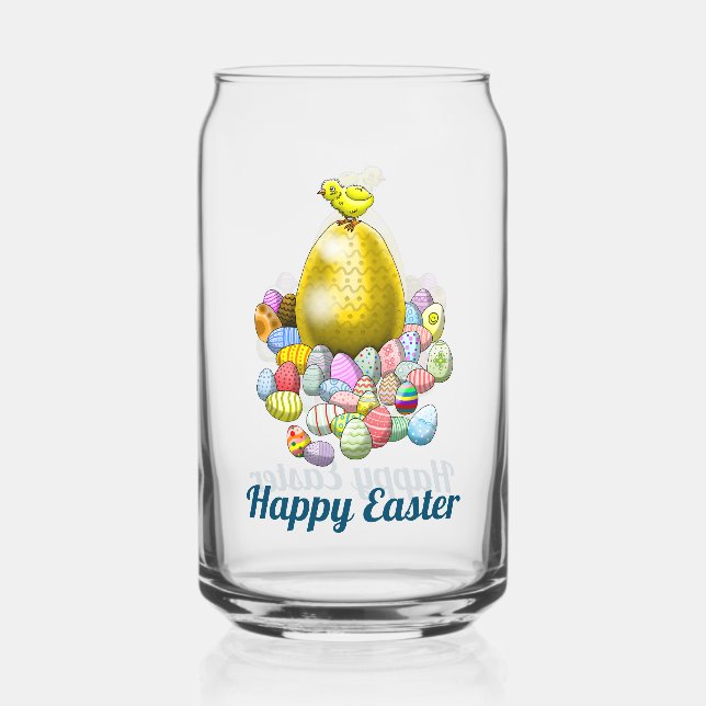 Osterhühnchen und -eier dosenglas (Vorderseite)