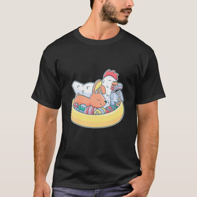 Osterhühnchen und sonnige T-Shirts für Mädchen, Ju (Vorderseite)
