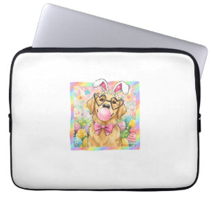 Osterhund-Hasen-Ohr Lustiger Golden Retriever Oste Laptopschutzhülle