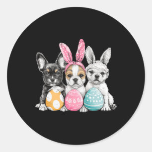 Osterhund Osterhund Hund Osterhase Ostereier Runder Aufkleber
