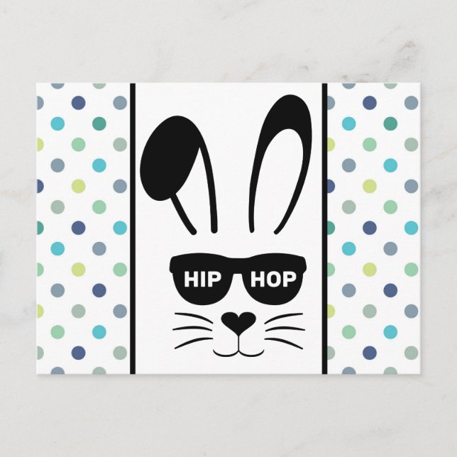 Osterhupp Bunny Hop Postkarte (Vorderseite)