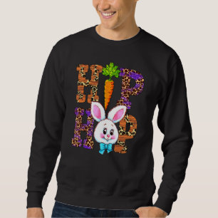 Osterhupp Niedlich Leopard Bunny Happy Osterfeier Sweatshirt