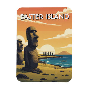 Osterinsel Chile Moai Reise Magnet