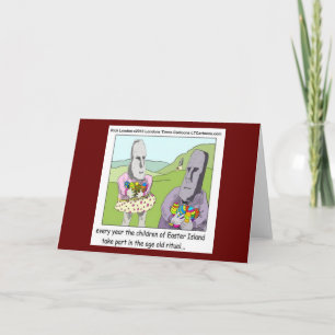 Osterinsel Egg Hunt Greetingcard von Rick London Karte