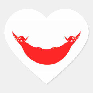 Osterinsel Herz-Aufkleber