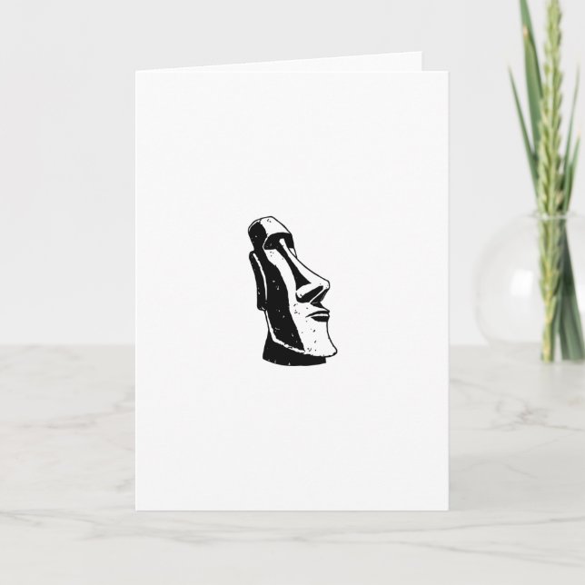 Osterinsel-Kopf Feiertagskarte (Vorderseite)