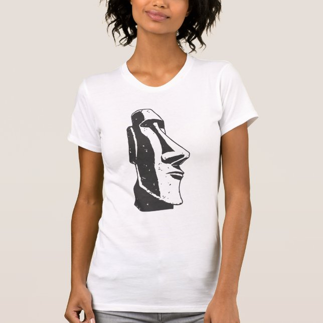 Osterinsel Moai Hauptstatue T-Shirt (Vorderseite)
