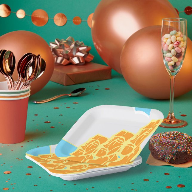 Osterinsel Moai Heads Historisches Papier Teller (Von Creator hochgeladen)