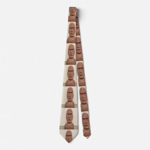 Osterinsel Moai Kopf Thunder_Cove Krawatte