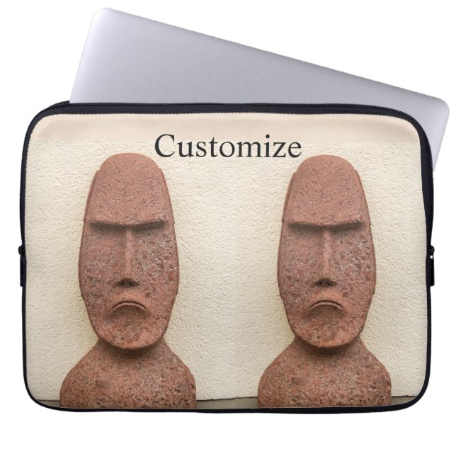 Osterinsel Moai Kopf Thunder_Cove Laptopschutzhülle (Vorderseite)