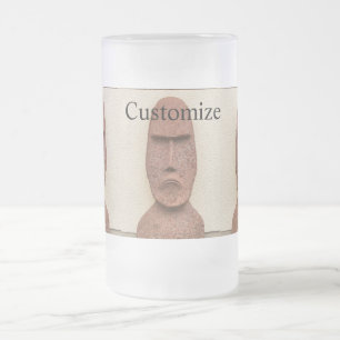 Osterinsel Moai Kopf Thunder_Cove Mattglas Bierglas