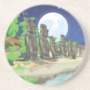 Osterinsel Moai Untersetzer