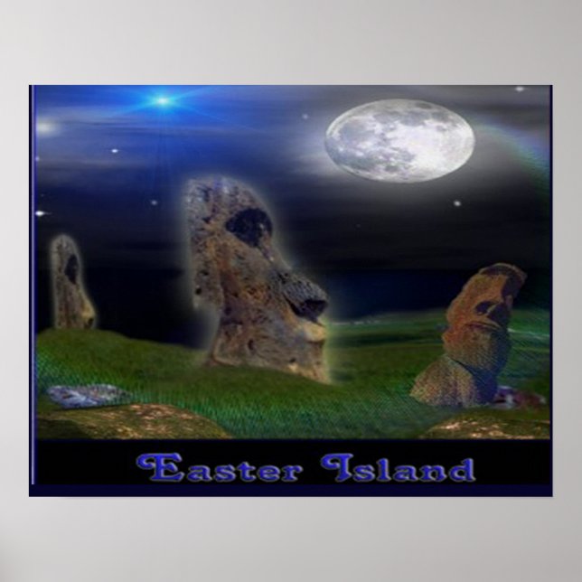 Osterinsel-Poster Poster (Vorne)