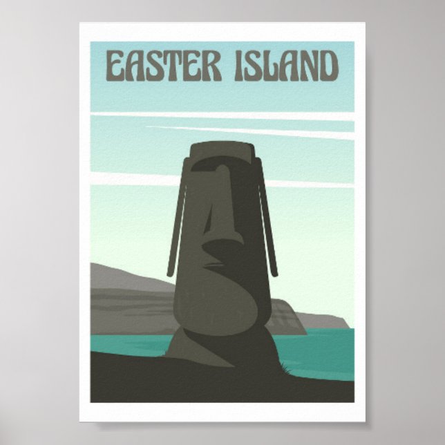 Osterinsel Reisen Souvenir Poster (Vorne)