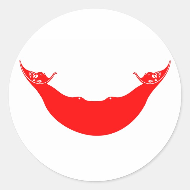 Osterinsel Runder Aufkleber (Vorderseite)