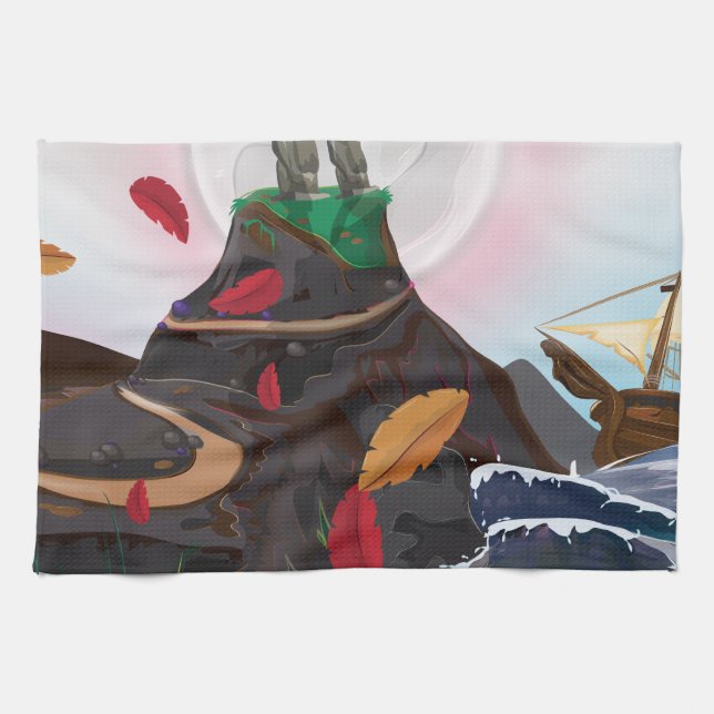 Osterinselabenteuer Küchentuch (Horizontal)