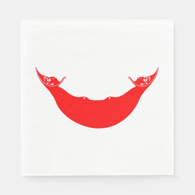 Osterinselflagge Serviette (Vorderseite)