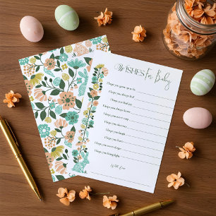 Osterische Wildblume wünscht Baby Showgame Card Einladung