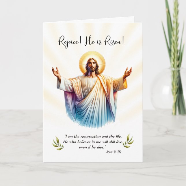 OsterJesus ist Risen Freude Karte (Vorderseite)