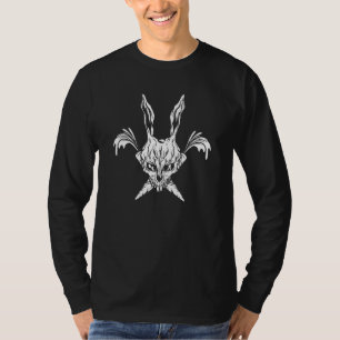 Osterjolly Bunny Skull Horror Carrot Crossbones T-Shirt