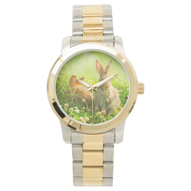 Osterkaninchen Armbanduhr (Vorderseite)