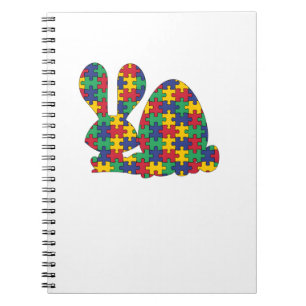 Osterkaninchen Autismus Bewusstsein Puzzle Piece A Notizblock