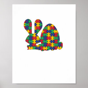 Osterkaninchen Autismus Bewusstsein Puzzle Piece A Poster
