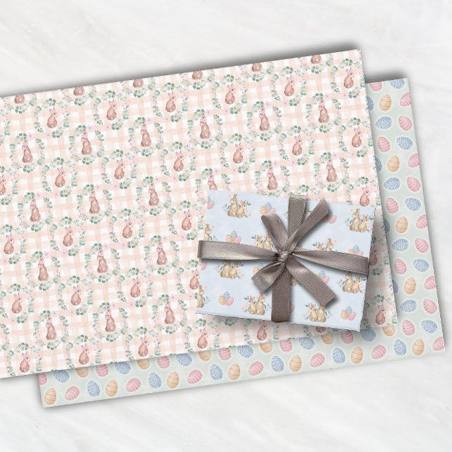 Osterkaninchen Bunny Wunny Pink Muster Geschenkpapier Set (Von Creator hochgeladen)