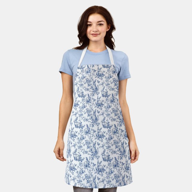 Osterkaninchen Chinoiserie Muster Schürze (Getragen)