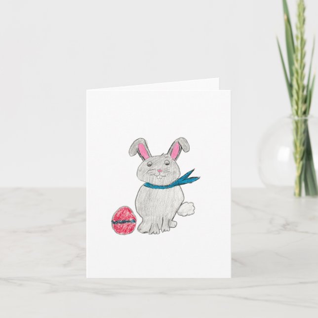 Osterkaninchen Dankeskarte (Vorderseite)