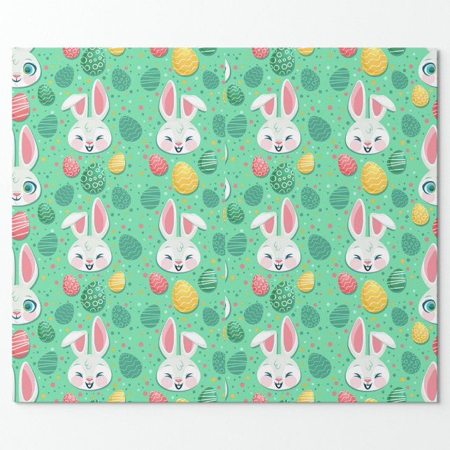 Osterkaninchen Geschenkpapier (White Rabbit Easter Wrapping Paper!)