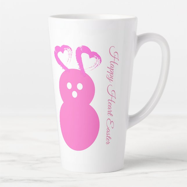 Osterkaninchen Herz Latte Tasse (Rechts)