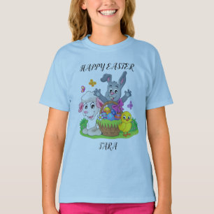 Osterkaninchen, Lamm & Küken Puzzle Girls T - Shir T-Shirt