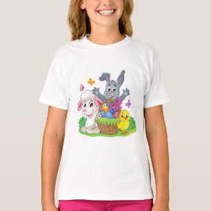 Osterkaninchen, Lammpuzzle & Küken Puzzle Girl's T T-Shirt