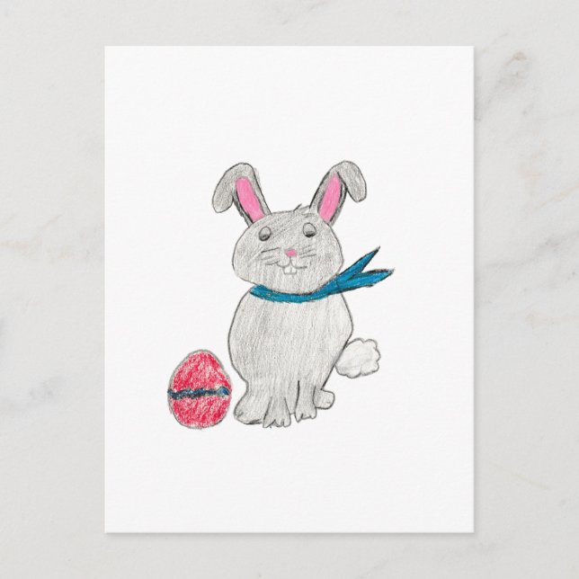 Osterkaninchen Postkarte (Vorderseite)