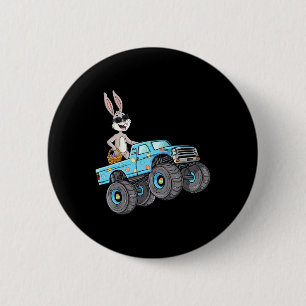 Osterkaninchen Reitmonster Truck Fun Boys Girls Button
