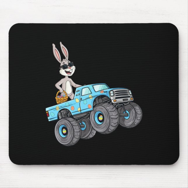 Osterkaninchen Reitmonster Truck Fun Boys Girls Mousepad (Vorne)