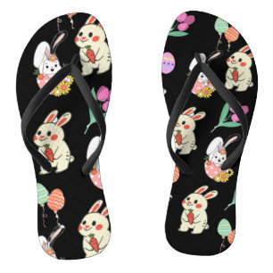 Osterkaninchen und -eier flip flops