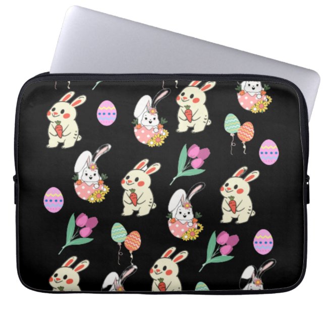 Osterkaninchen und -eier     laptopschutzhülle (Vorderseite)