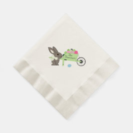 Osterkaninchen w Rollkarren Eier Papageien Napkins Serviette