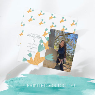 Osterkarrot Bunch Geburtstag Foto Kraft Einladung