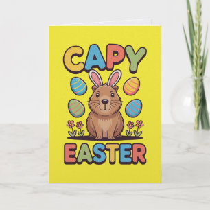 Osterkarte Capybara Capybara Hasenohren Ei Design Karte