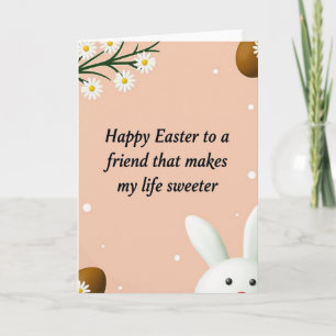 Osterkarte für Freunde mit floralem Design Karte