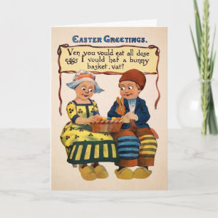 Osterkarte für Vintage Odd Kids Feiertagskarte