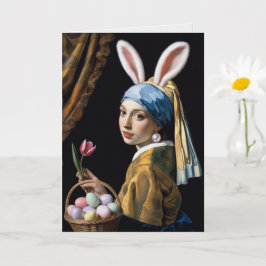 Osterkarte 'Mädchen mit Perlenohrring' Vermeer Kun Karte