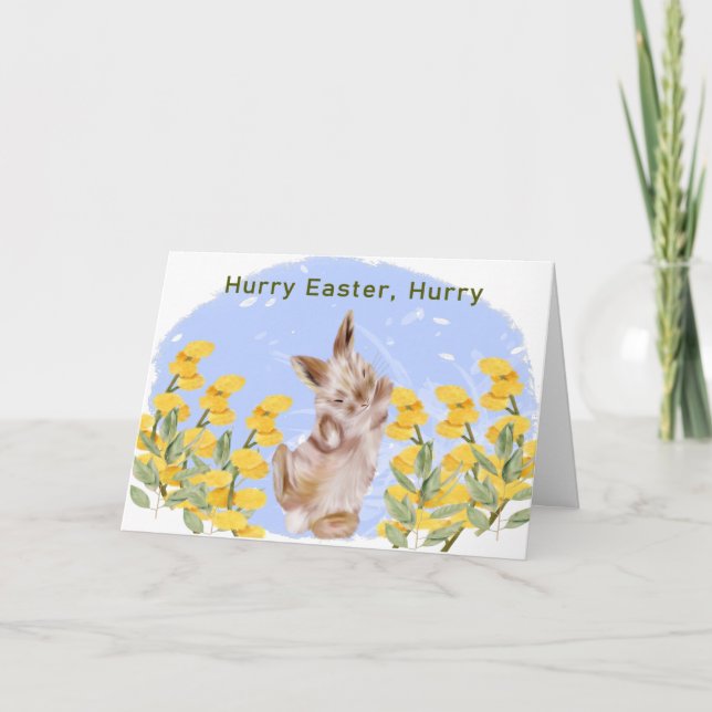 Osterkarte mit Bunny für Kinder Karte (Vorderseite)