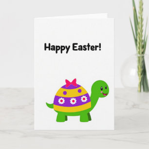 Osterkarte mit Schildkröte und Punkten Karte