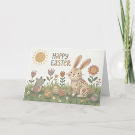 Osterkarte mit Waldtieren Karte