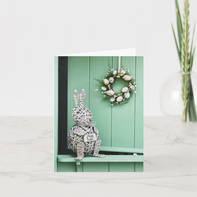 Osterkarte - Osterhase Feiertagskarte (Vorderseite)