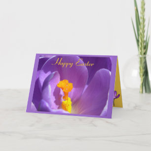 Osterkarten Crocus Blume Benutzerdefinierte Grußka Feiertagskarte
